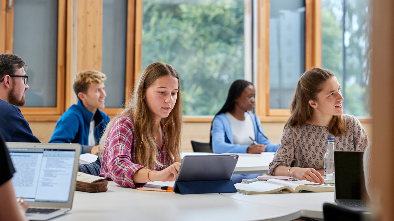 Students learning English